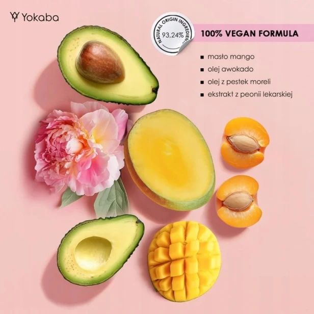 Yokaba Krem do Rąk i Ciała VEGAN illuminating effect PEONY SPARKLE 230ml