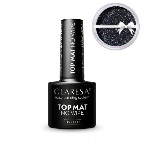Claresa Top hybrydowy do paznokci matowy TOP MATT No Wipe 5g