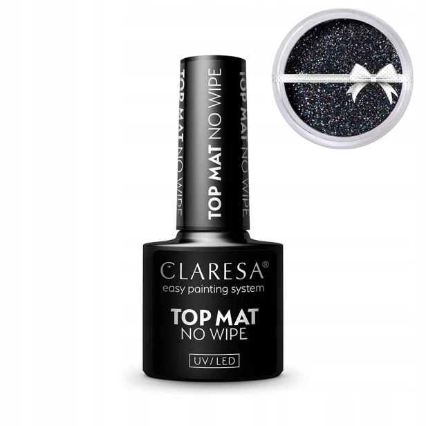 Claresa Top hybrydowy do paznokci matowy TOP MATT No Wipe 5g