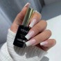 Yoshi Top hybrydowy do paznokci UV LED Shimmer Silver srebrne drobinki 10ml