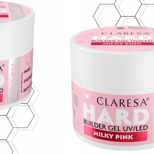 Claresa Żel budujący do paznokci HARD&EASY mleczno-różowy MILKY PINK 45g