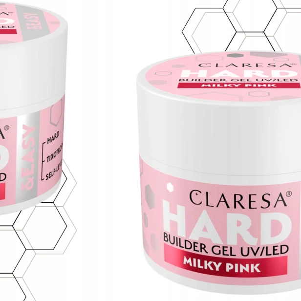 Claresa Żel budujący do paznokci HARD&EASY mleczno-różowy MILKY PINK 45g