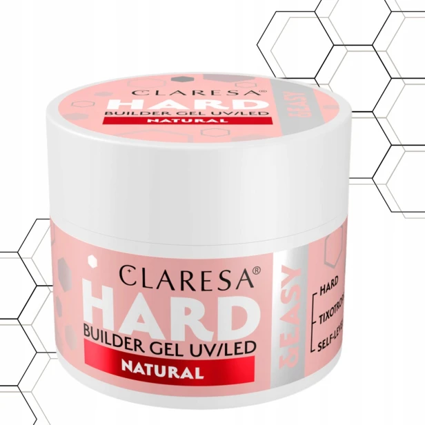Claresa Żel budujący do paznokci HARD&EASY samopoziomujący NATURAL 45g