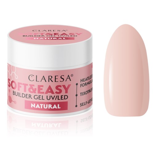 Claresa Żel Budujący do paznokci Soft&Easy Builder Gel Nude NATURAL 45g