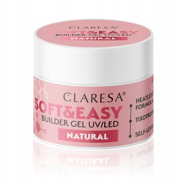 Claresa Żel Budujący do paznokci Soft&Easy Builder Gel Nude NATURAL 45g