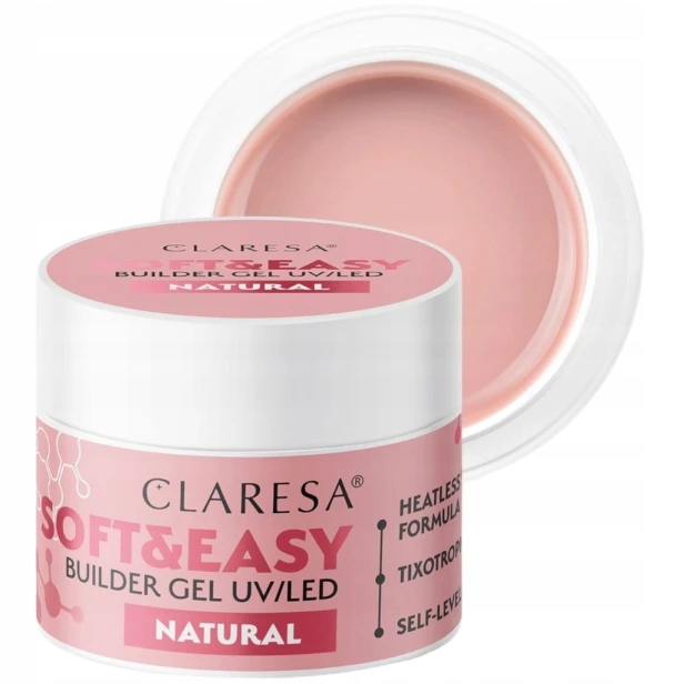Claresa Żel Budujący do paznokci Soft&Easy Builder Gel Nude NATURAL 45g