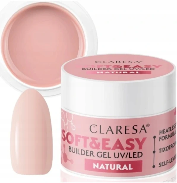 Claresa Żel Budujący do paznokci Soft&Easy Builder Gel Nude NATURAL 45g