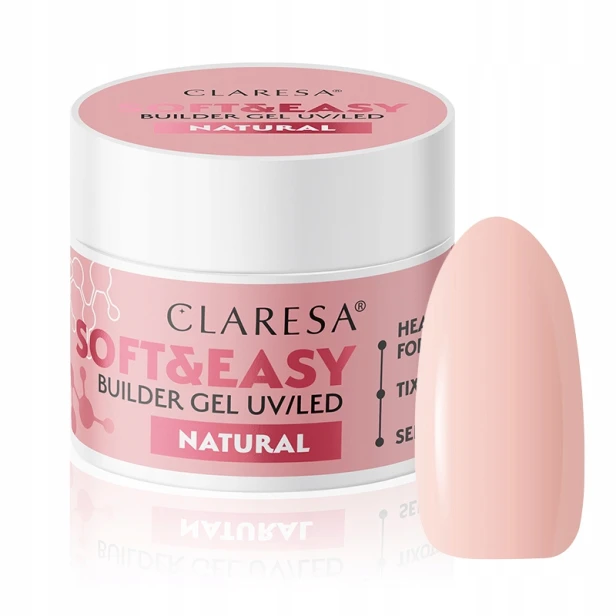 Claresa Żel Budujący do paznokci Soft&Easy Builder Gel Nude NATURAL 45g