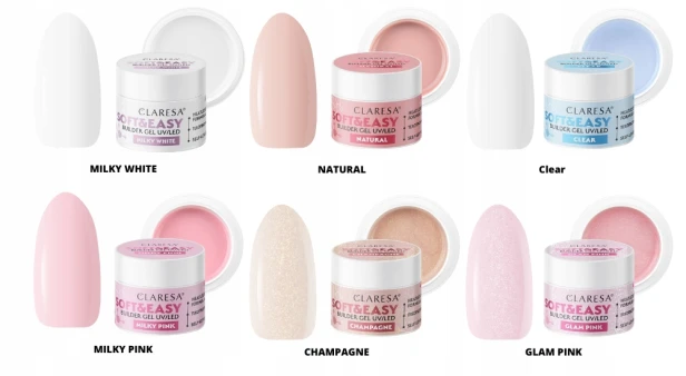 Claresa Żel Budujący do paznokci Soft&Easy Builder Gel Nude NATURAL 45g