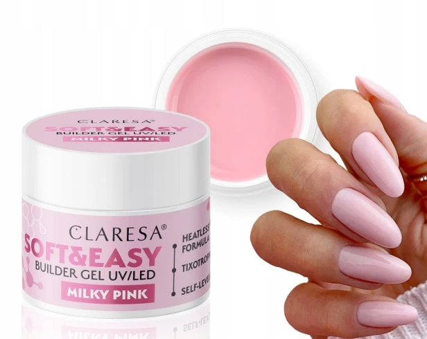 Claresa Żel Budujący Soft&Easy Builder Gel mleczno-różowy MILKY PINK 45g