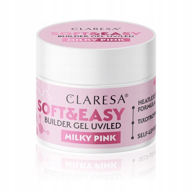Claresa Żel Budujący Soft&Easy Builder Gel mleczno-różowy MILKY PINK 45g