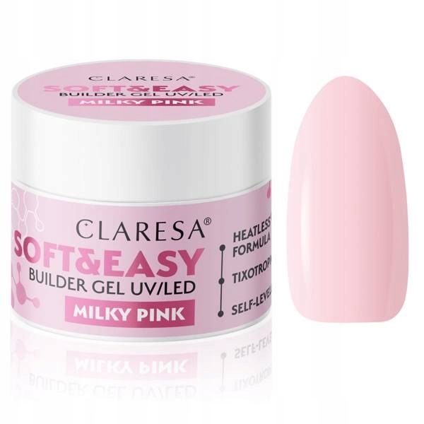 Claresa Żel Budujący do paznokci Soft&Easy Builder Gel różowy BABY PINK 45g