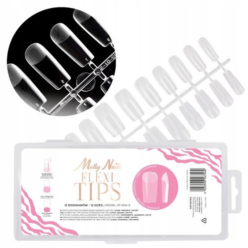Molly Nails Tipsy Do Szybkiego Przedłużania Paznokci FLEXI Kwadrat 240szt