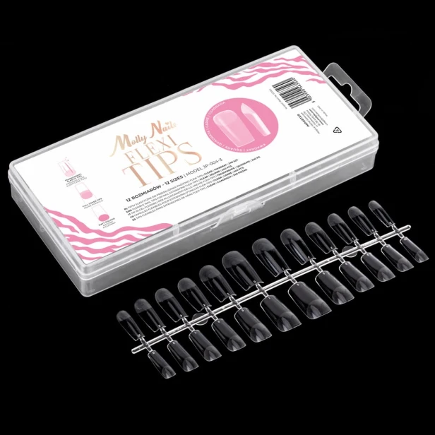 Molly Nails Tipsy Do Szybkiego Przedłużania Paznokci FLEXI Kwadrat 240szt