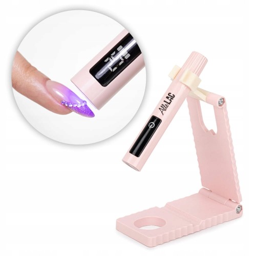 AlleLac Lampa do paznokci lakierów hybrydowych żeli różowa LED+UV 8809 48W