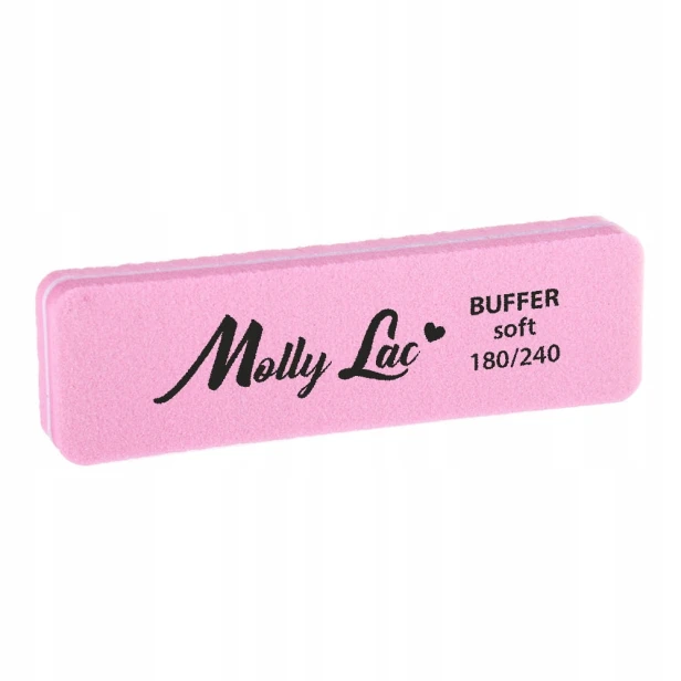Molly Lac 5x Polerka Dwustronna Paznokci Pilnik Mini Buffer Szeroki 180/240