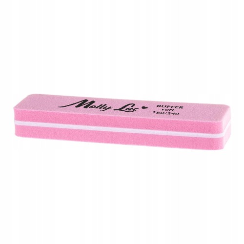 Molly Lac 5x Polerka Dwustronna Paznokci Pilnik Mini Buffer Szeroki 180/240