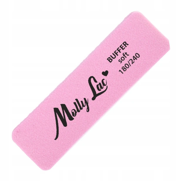 Molly Lac 5x Polerka Dwustronna Paznokci Pilnik Mini Buffer Szeroki 180/240