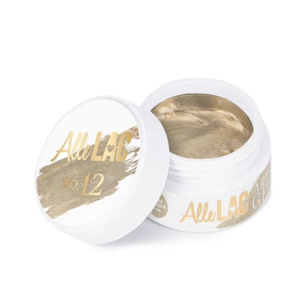 AlleLac Pasta do zdobień Art Gel Nr 12 Złoty GOLD HEMA/Di-HEMA Free 5g