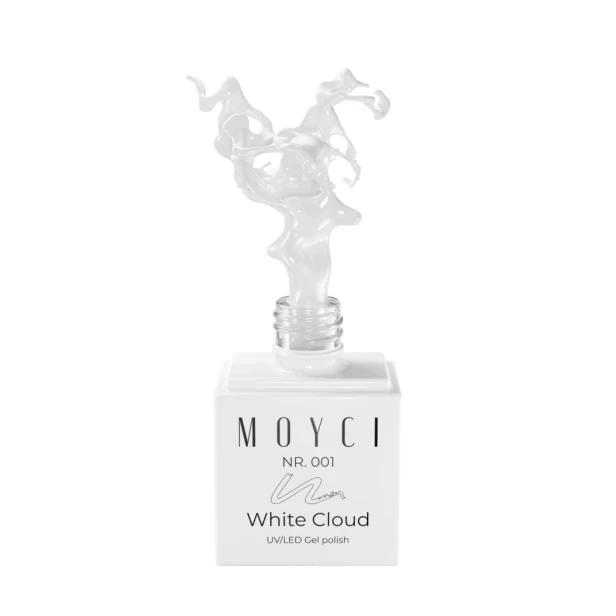 MOYCI Lakier hybrydowy do paznokci Biały 001 WHITE CLOUD 6ml