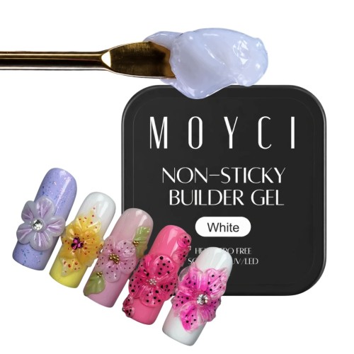 MOYCI Plastelinowy Żel Do Zdobień Paznokci 3D Non-Sticky WHITE 30g