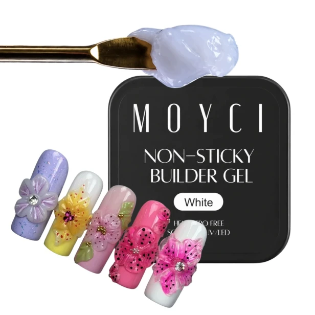 MOYCI Plastelinowy Żel Do Zdobień Paznokci 3D Non-Sticky WHITE 30g
