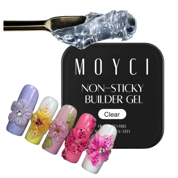 MOYCI Plastyczny Żel Do Zdobień 3D Tworzenia Kwiatków Non-Sticky CLEAR 30g