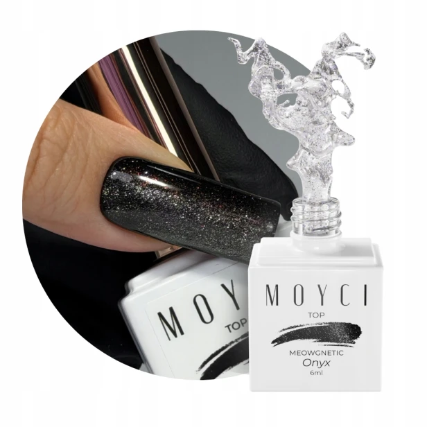 MOYCI Top No Wipe Cat Eye Magnetyczny Srebrny TOP MEOWGNETIC ONYX 6ml