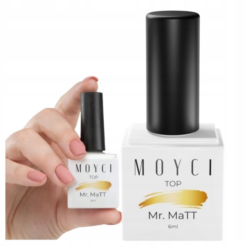 MOYCI Top No Wipe Hybrydowy Matowy do Paznokci Mr. MaTT 6ml