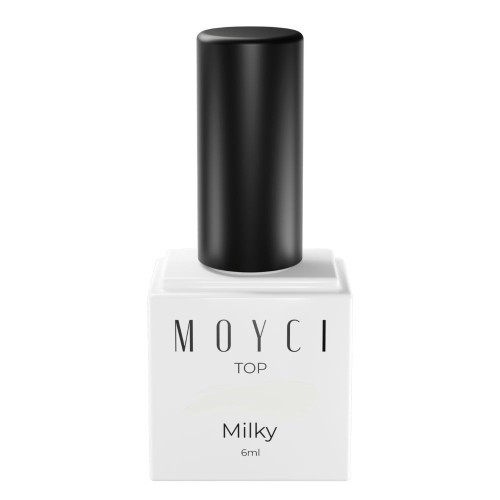 MOYCI Top No Wipe Hybrydowy bez Przecierania Do Paznokci Mleczny MILKY 6ml