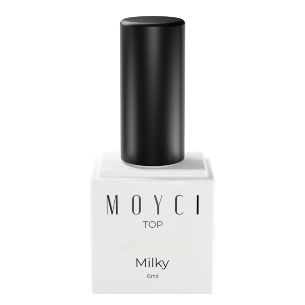 MOYCI Top No Wipe Hybrydowy bez Przecierania Do Paznokci Mleczny MILKY 6ml