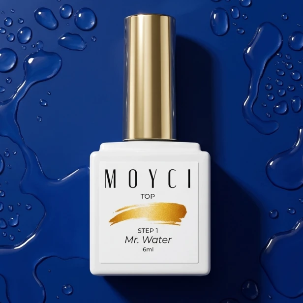 MOYCI Top hybrydowy do paznokci Efekt Kropli Wody STEP 1 Mr. WATER 6ml