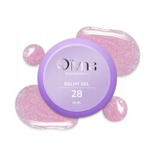 DIVNA Żel budujący o konsystencji bazy rubber do paznokci BALMY GEL 28 15g