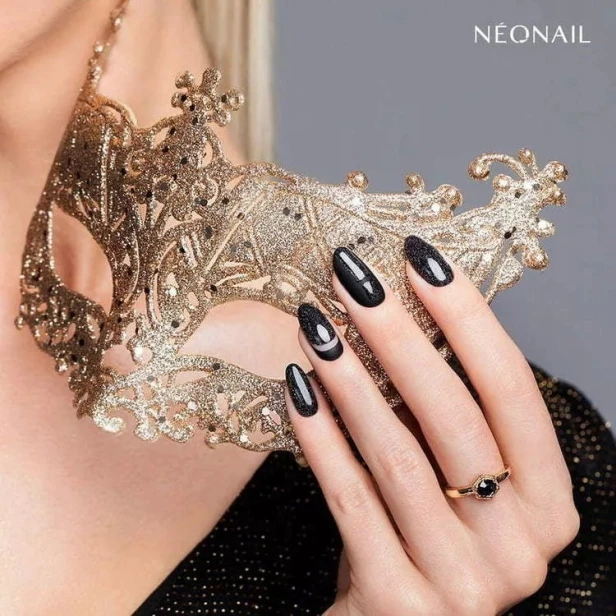 NEONAIL Lakier hybrydowy do paznokci Czerń czarny VENEZIAN MASK 7,2ml