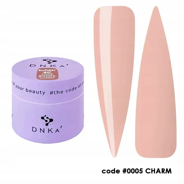 DNKa Żel budujący do paznokc naturalny beżowy Builder Gel #0005 CHARM 15ml