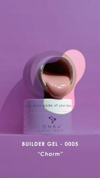 DNKa Żel budujący do paznokc naturalny beżowy Builder Gel #0005 CHARM 15ml