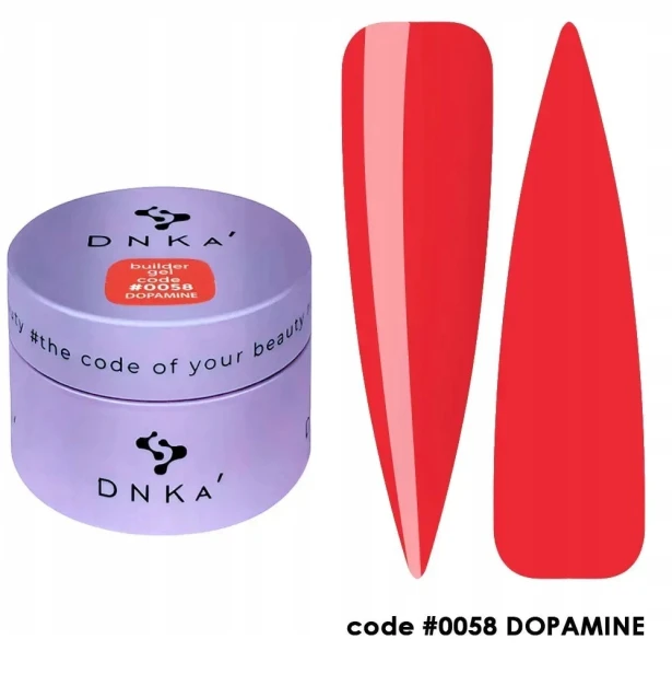 DNKa Żel budujący do paznokci Czerwony Builder Gel #0058 DOPAMINE 15ml