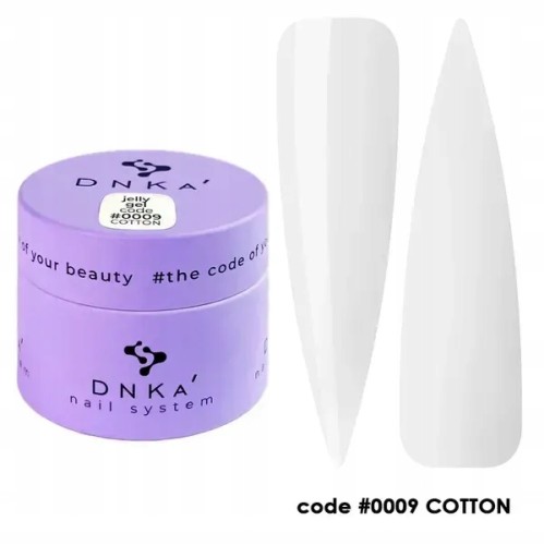 DNKa Żel budujący do paznokci manicure Jelly Gel #0009 COTTON 15ml