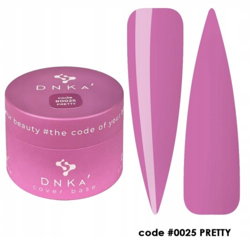 DNKa Baza hybrydowa budująca do paznokci Rubber Base #0025 PRETTY 30ml
