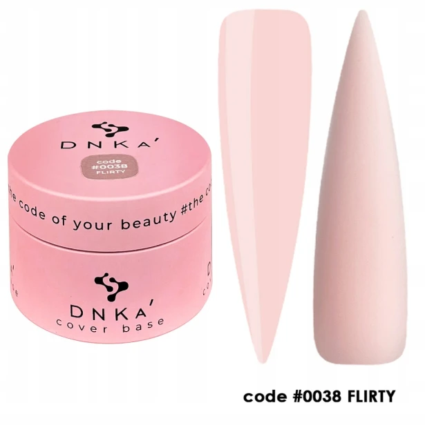 DNKa Baza hybrydowa budująca paznokci Rubber Base French #0038 FLIRTY 30ml