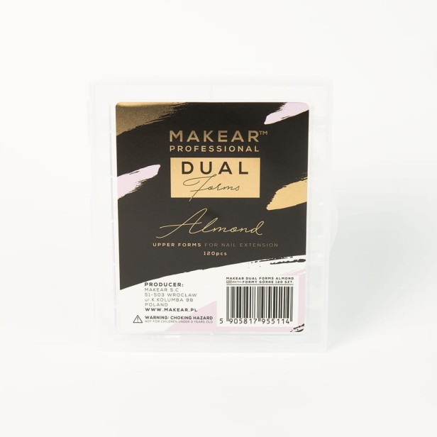 Makear Dual Form Almond Klasyczny Migdał formy górne do akrylożelu 120szt