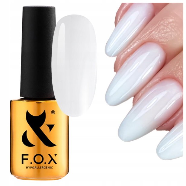 F.O.X FOX Top Tonal Top 001 Hybrydowy Do Paznokci Mleczny 7ml