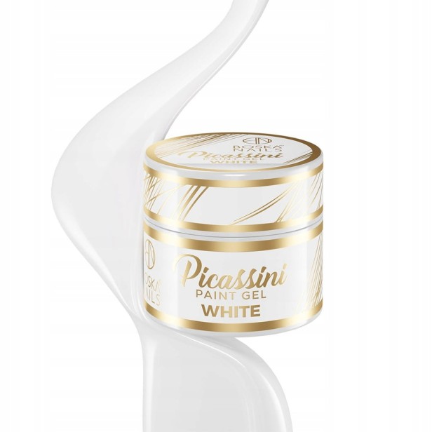 Boska Nails Żel do zdobień Picassini Paint Gel White Biały do wzorków 5ml