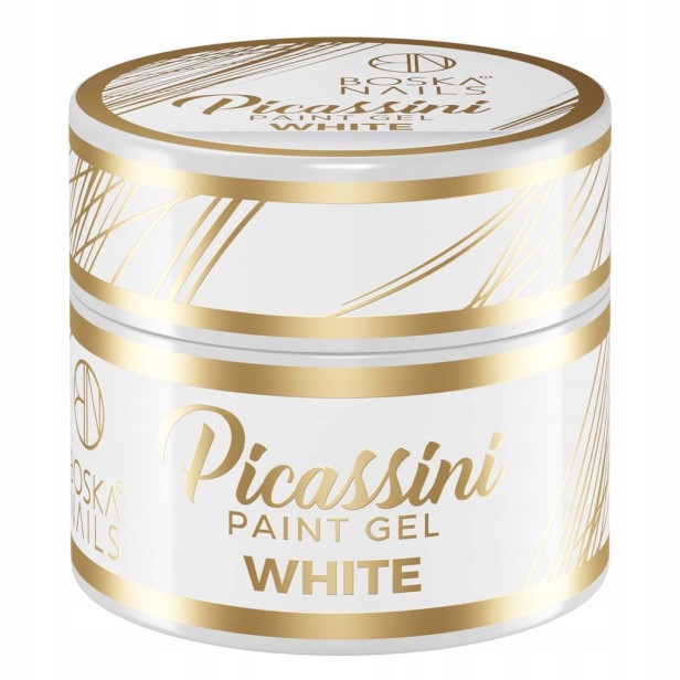 Boska Nails Żel do zdobień Picassini Paint Gel White Biały do wzorków 5ml