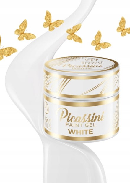 Boska Nails Żel do zdobień Picassini Paint Gel White Biały do wzorków 5ml