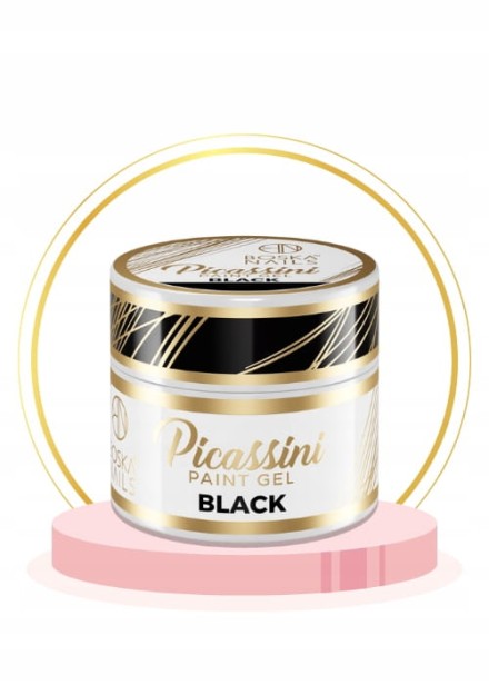 Boska Nails Żel Do Zdobień Paznokci Paint Gel Picassini 5ml Black Czarny