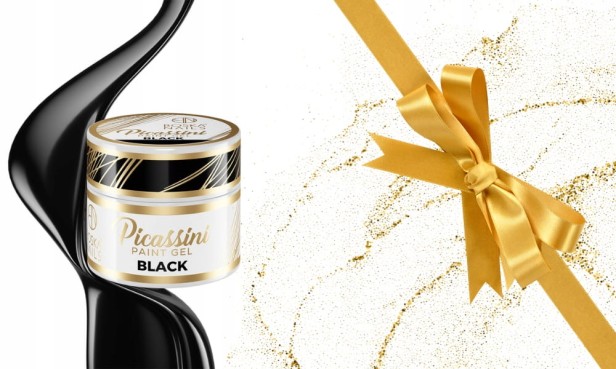 Boska Nails Żel Do Zdobień Paznokci Paint Gel Picassini 5ml Black Czarny