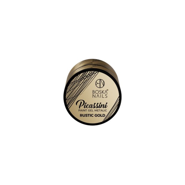 Boska Nails żel do zdobień Picassini Metalic Paint Rustic Gold 5 ml
