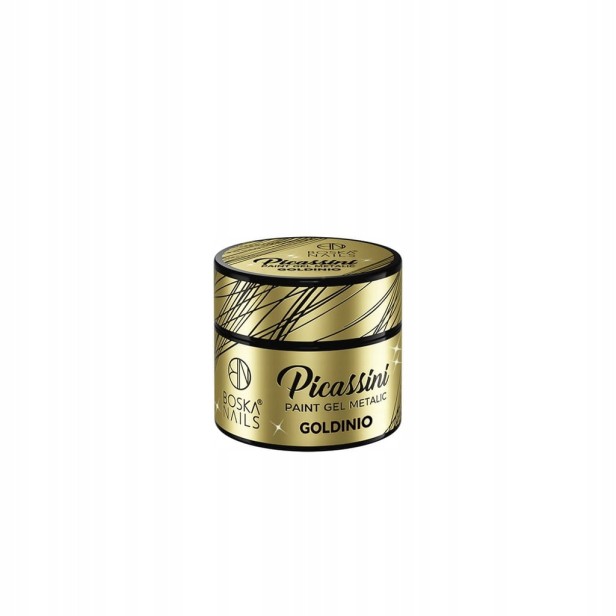 Boska Nails Złoty żel do zdobień Picassini Metalic Paint Gel GOLDINIO 5 ml