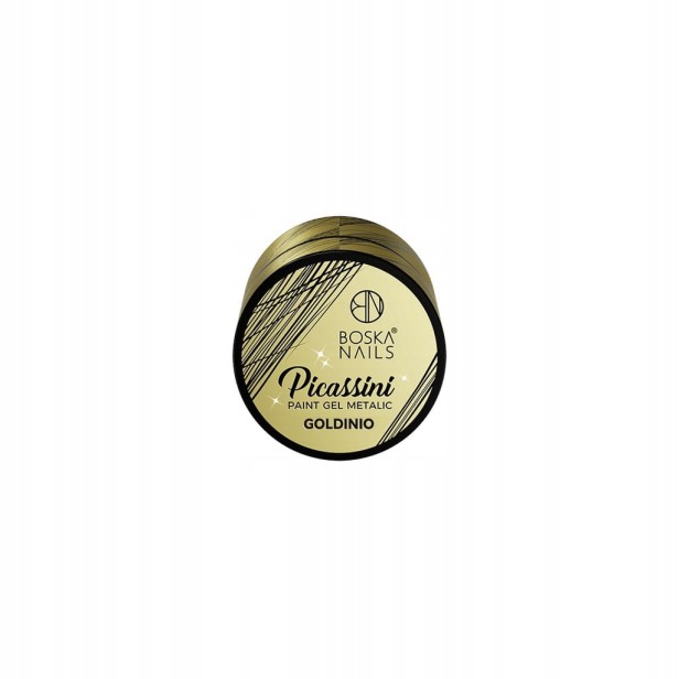 Boska Nails Złoty żel do zdobień Picassini Metalic Paint Gel GOLDINIO 5 ml